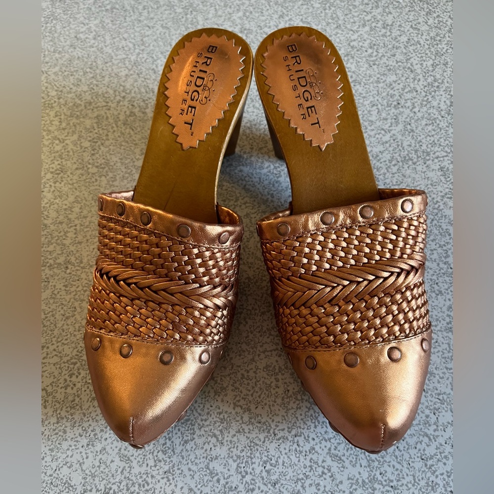 Bridget  Shuster vintage Copper Woven Mules